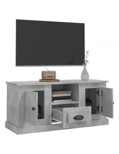 Mobile Porta TV Grigio Cemento 100x35,5x45cm Legno Multistrato