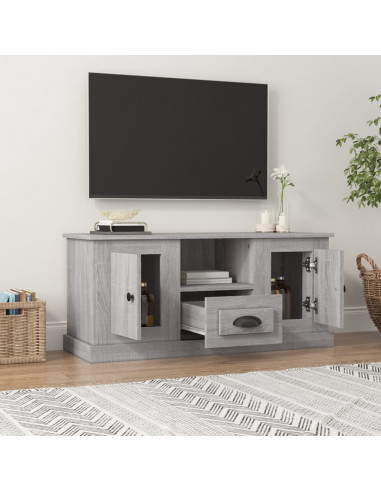 Mobile TV Grigio Sonoma 100x35,5x45 cm in Legno Multistrato