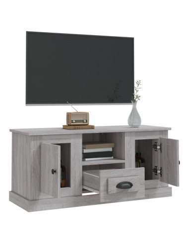 Mobile TV Grigio Sonoma 100x35,5x45 cm in Legno Multistrato