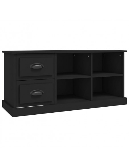 Mobile Porta TV Nero 102x35,5x47,5 cm in Legno Multistrato