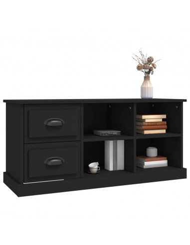 Mobile Porta TV Nero 102x35,5x47,5 cm in Legno Multistrato