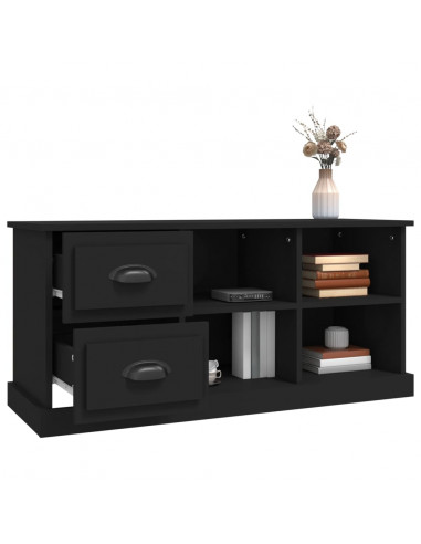 Mobile Porta TV Nero 102x35,5x47,5 cm in Legno Multistrato