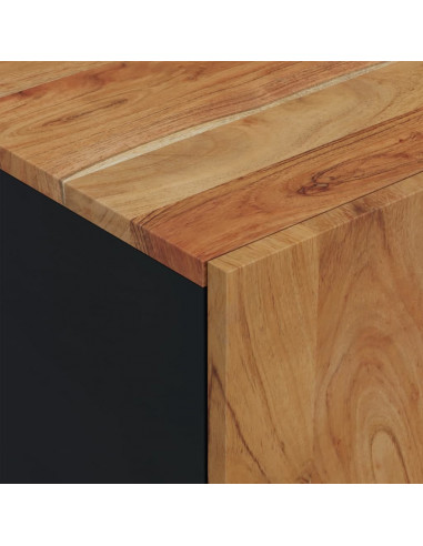 Mobile TV 80x33x46cm Legno Massello Acacia e Legno Multistrato