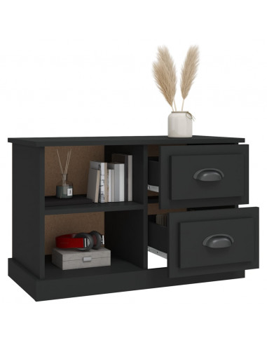 Mobile Porta TV Nero 73x35,5x47,5 cm in Legno Multistrato