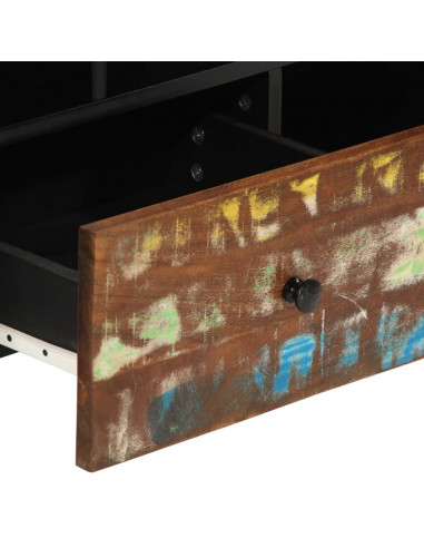 Mobile TV 100x33x46cm Legno Massello Recupero Legno Multistrato