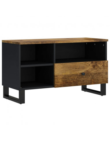 Mobile TV 80x33x46cm Legno Massello Mango e Legno Multistrato