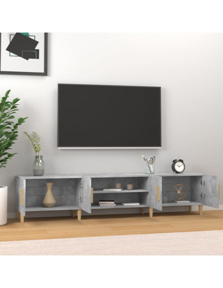 Mobile Porta TV Grigio Cemento 180x31,5x40 cm Legno Multistrato