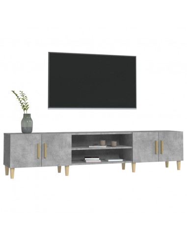 Mobile Porta TV Grigio Cemento 180x31,5x40 cm Legno Multistrato