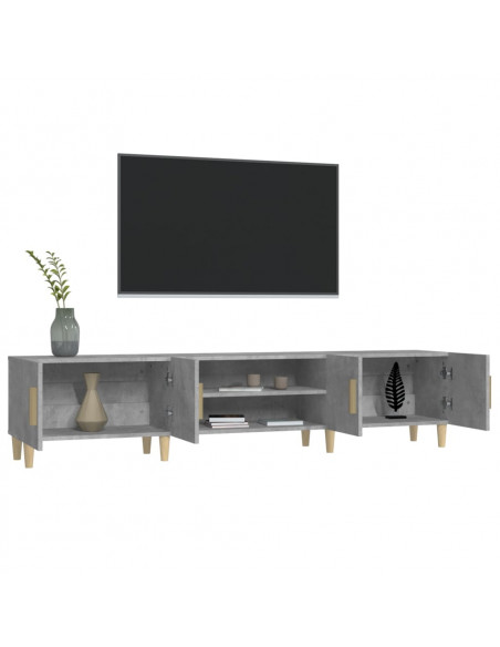 Mobile Porta TV Grigio Cemento 180x31,5x40 cm Legno Multistrato