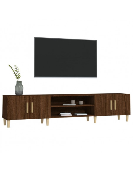 Mobile TV Rovere Marrone 180x31,5x40 cm in Legno Multistrato