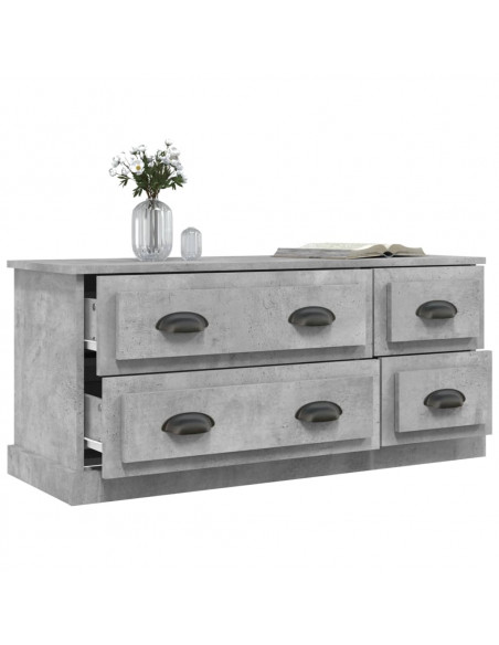 Mobile Porta TV Grigio Cemento 100x35,5x45cm Legno Multistrato