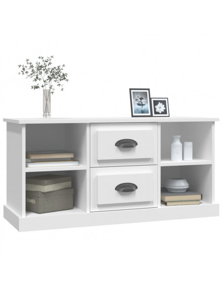 Mobile Porta TV Bianco 99,5x35,5x48 cm in Legno Multistrato