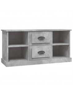 Mobile Porta TV Grigio Cemento 99,5x35,5x48cm Legno Multistrato 2