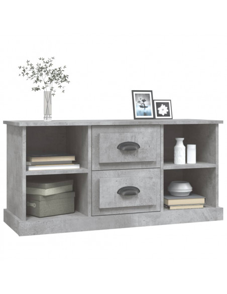 Mobile Porta TV Grigio Cemento 99,5x35,5x48cm Legno Multistrato