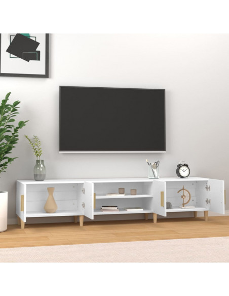 Mobile Porta TV Bianco 180x31,5x40 cm in Legno Multistrato
