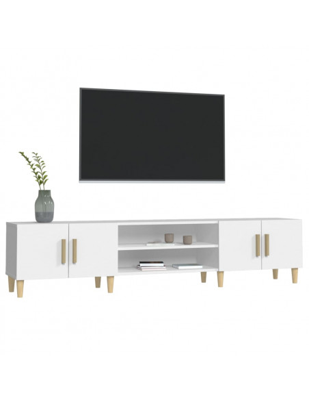 Mobile Porta TV Bianco 180x31,5x40 cm in Legno Multistrato