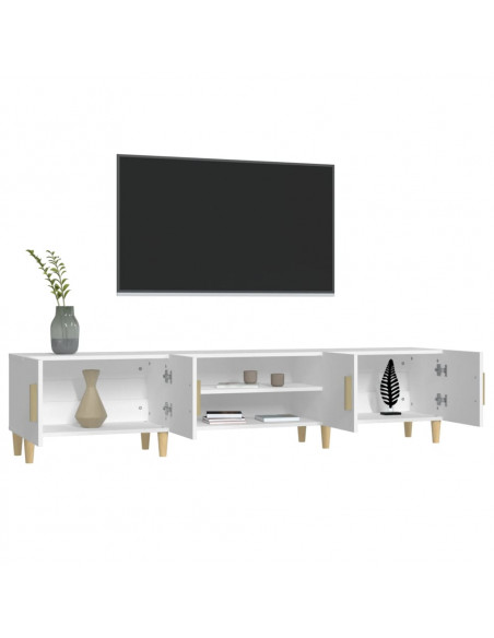 Mobile Porta TV Bianco 180x31,5x40 cm in Legno Multistrato