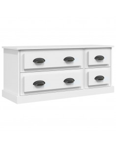 Mobile Porta TV Bianco 100x35,5x45 cm in Legno Multistrato 2