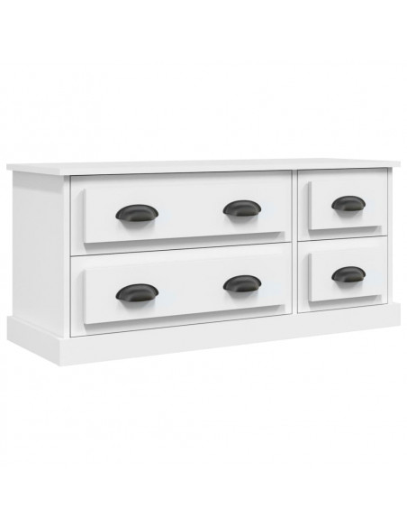 Mobile Porta TV Bianco 100x35,5x45 cm in Legno Multistrato