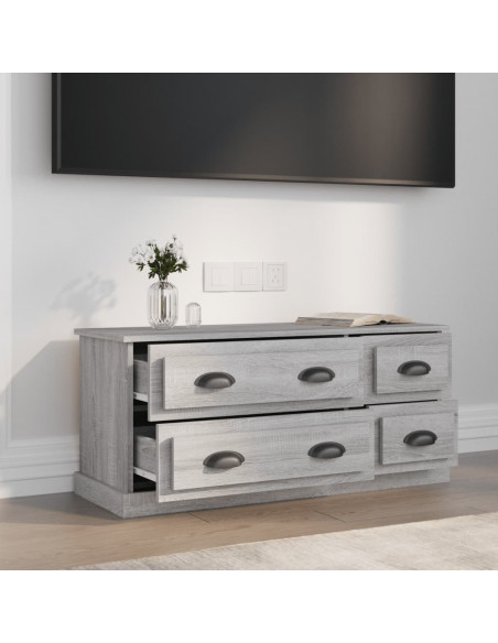Mobile TV Grigio Sonoma 100x35,5x45 cm in Legno Multistrato