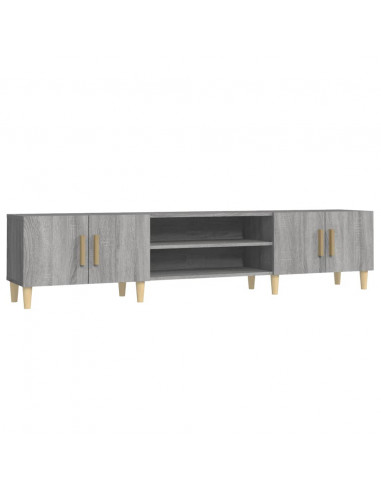 Mobile TV Grigio Sonoma 180x31,5x40 cm in Legno Multistrato