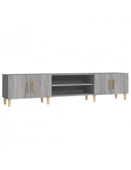 Mobile TV Grigio Sonoma 180x31,5x40 cm in Legno Multistrato