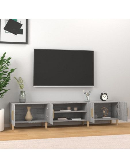 Mobile TV Grigio Sonoma 180x31,5x40 cm in Legno Multistrato