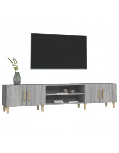 Mobile TV Grigio Sonoma 180x31,5x40 cm in Legno Multistrato