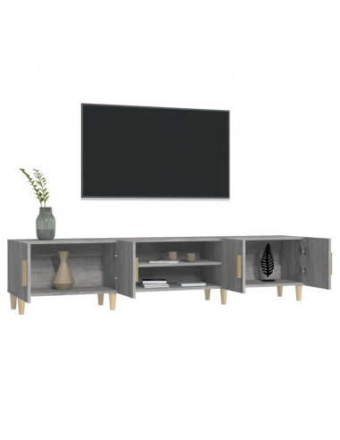 Mobile TV Grigio Sonoma 180x31,5x40 cm in Legno Multistrato