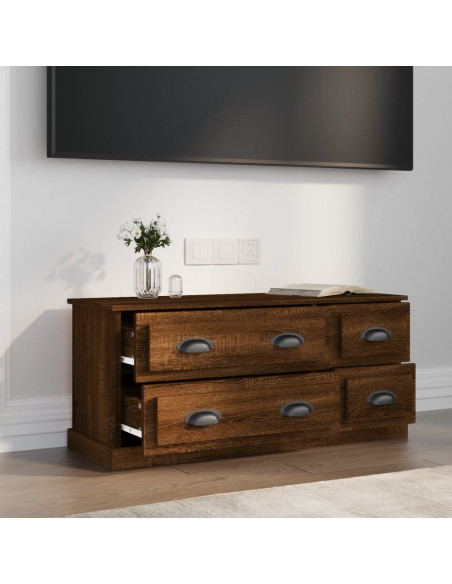 Mobile TV Rovere Marrone 100x35,5x45 cm in Legno Multistrato