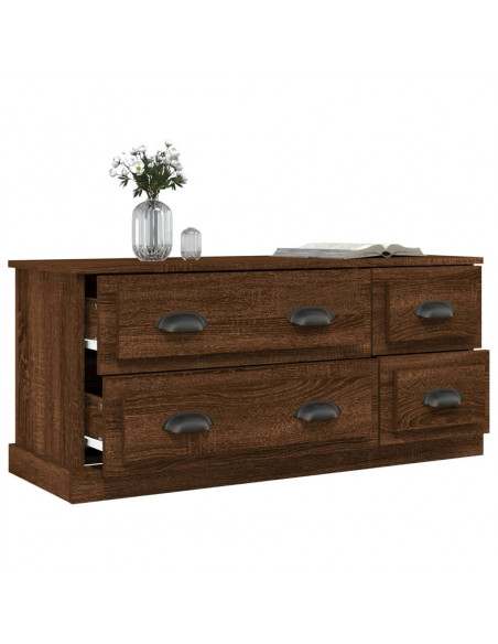 Mobile TV Rovere Marrone 100x35,5x45 cm in Legno Multistrato