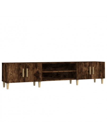 Mobile TV Rovere Fumo 180x31,5x40 cm in Legno Multistrato