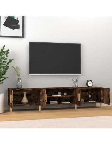 Mobile TV Rovere Fumo 180x31,5x40 cm in Legno Multistrato