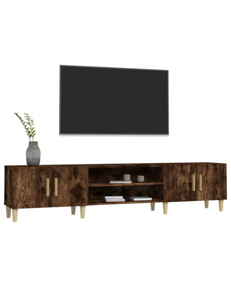 Mobile TV Rovere Fumo 180x31,5x40 cm in Legno Multistrato