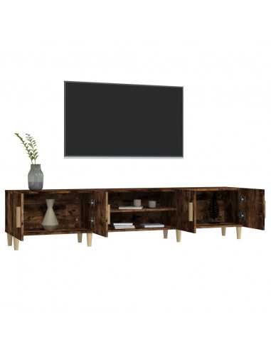 Mobile TV Rovere Fumo 180x31,5x40 cm in Legno Multistrato