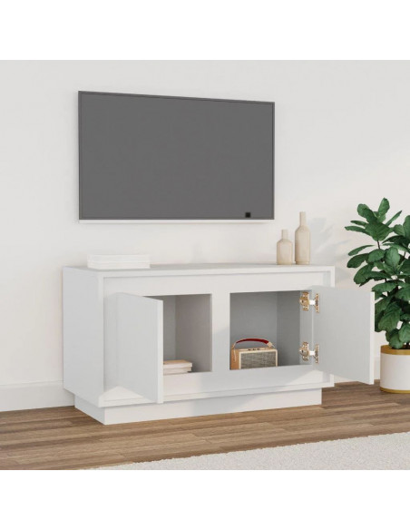 Mobile Porta TV Bianco 80x35x45 cm in Legno Multistrato