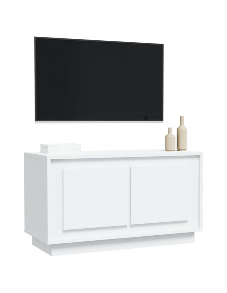 Mobile Porta TV Bianco 80x35x45 cm in Legno Multistrato