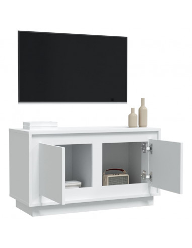 Mobile Porta TV Bianco 80x35x45 cm in Legno Multistrato