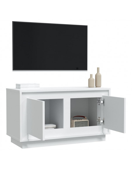 Mobile Porta TV Bianco 80x35x45 cm in Legno Multistrato