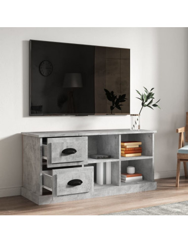 Mobile TV Grigio Cemento 102x35,5x47,5 cm in Legno Multistrato