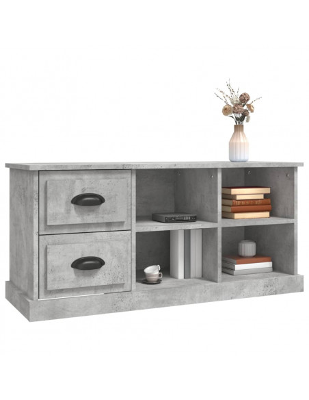 Mobile TV Grigio Cemento 102x35,5x47,5 cm in Legno Multistrato