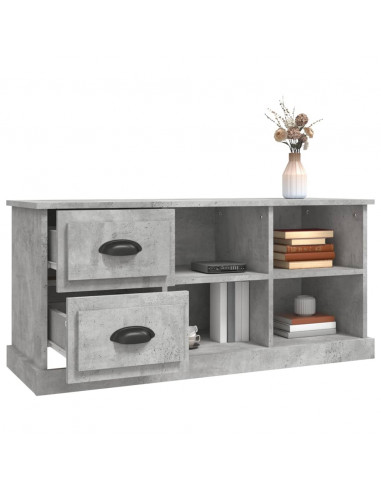 Mobile TV Grigio Cemento 102x35,5x47,5 cm in Legno Multistrato