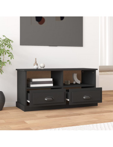 Mobile Porta TV Nero 93x35,5x45 cm in Legno Multistrato