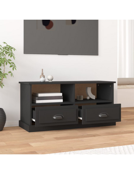 Mobile Porta TV Nero 93x35,5x45 cm in Legno Multistrato