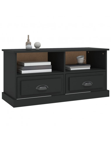 Mobile Porta TV Nero 93x35,5x45 cm in Legno Multistrato