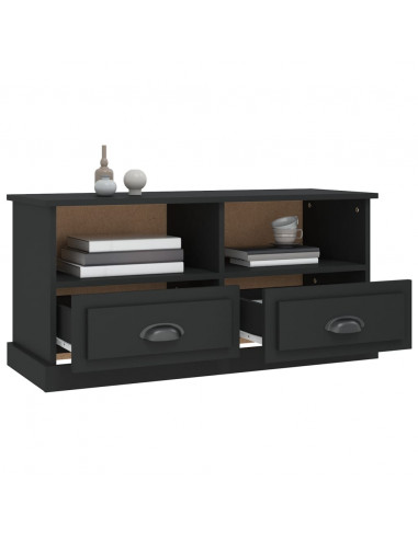 Mobile Porta TV Nero 93x35,5x45 cm in Legno Multistrato