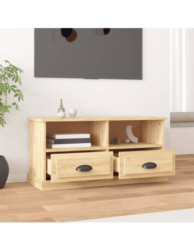 Mobile Porta TV Rovere Sonoma 93x35,5x45cm in Legno Multistrato