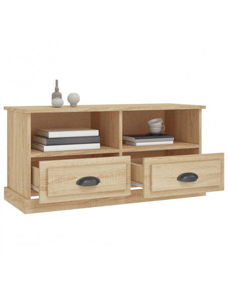 Mobile Porta TV Rovere Sonoma 93x35,5x45cm in Legno Multistrato