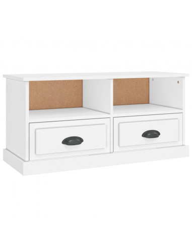 Mobile Porta TV Bianco 93x35,5x45 cm in Legno Multistrato