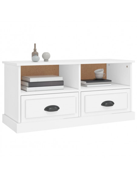 Mobile Porta TV Bianco 93x35,5x45 cm in Legno Multistrato